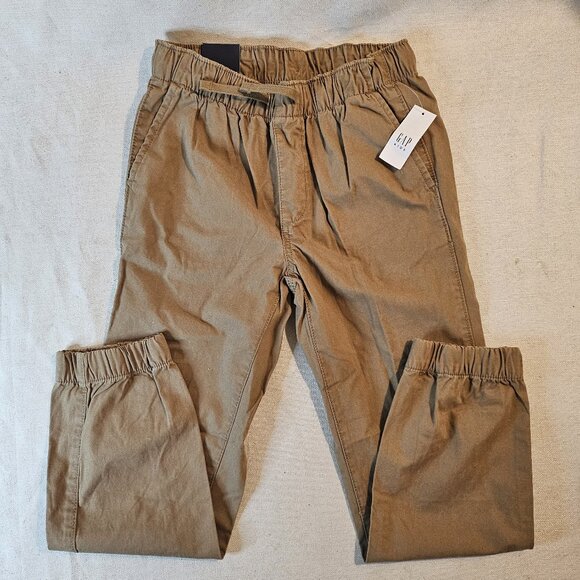 GAP Kids Boy's Brown Khaki Jogger Pants - Size L - Picture 1 of 7